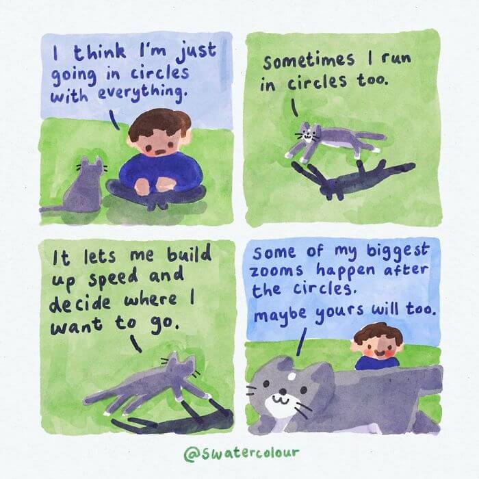 Artist Draws Watercolor Comics Of A Cat Giving The Comforting Mental Health Advice And The Results Are Amazing18 -Artist Draws Watercolor Comics Of A Cat Therapist Giving Comforting Mental Health Advice