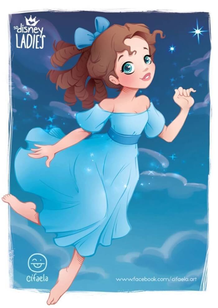 Artist Turned Her Beloved Disney Girls Into A More Adorable Version And The Result Is Incredible 5 -Artist Reimaged 12 Beloved Disney Ladies, And The Result Is Super Cute