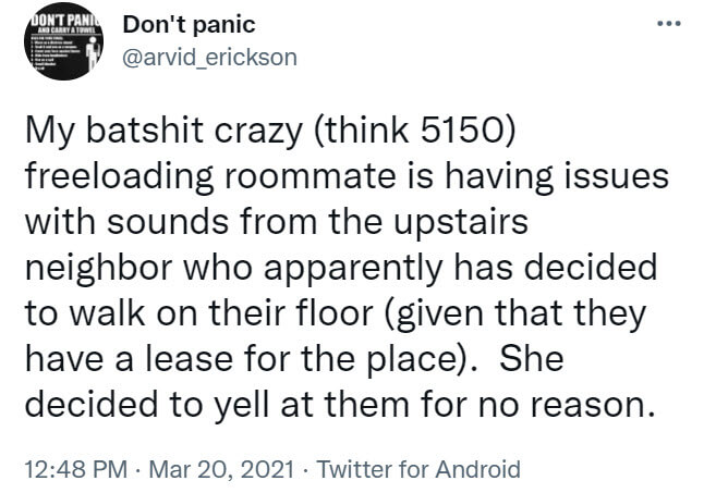 Funniest Psycho Roommate Tweets That Will Surely Make You Laugh Your Head Off 16 -Funniest Psycho Roommate Tweets That Will Surely Make You Laugh Your Head Off