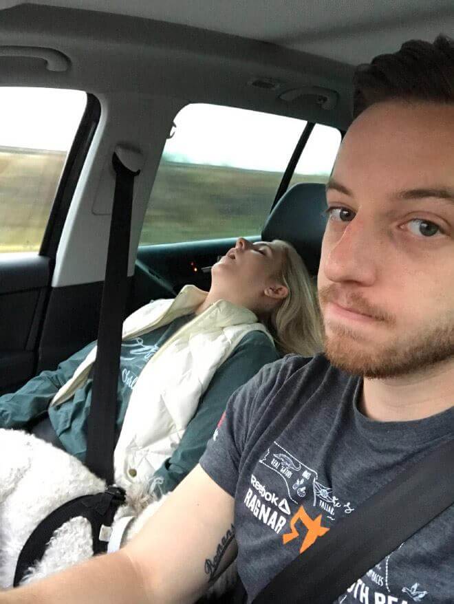 Husband Takes Pictures Every Time His Wife Falls Asleep During Road Trips And The Result Is So Hilarious 19 -Husband Takes Pictures Every Time His Wife Falls Asleep During Road Trips, And The Result Is So Hilarious