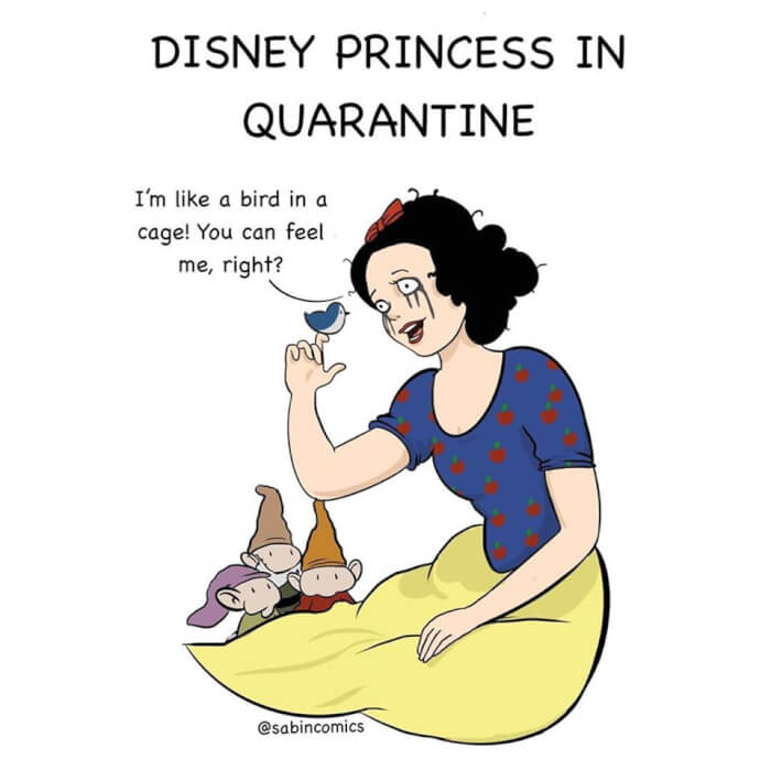Quarantine Makes Your Disney Princesses Go Bananas 4 -How Quarantine Drives Your Disney Princesses Insane