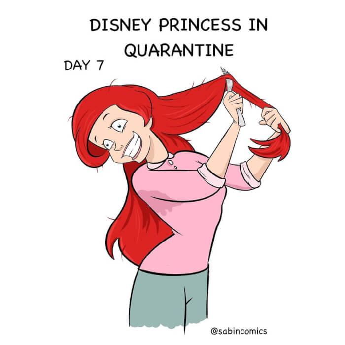 Quarantine Makes Your Disney Princesses Go Bananas 7 -How Quarantine Drives Your Disney Princesses Insane