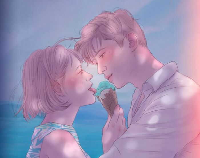 These 20 Sweet And Cute Moments Of Love By Korean Artist Will Tug At Your Heartstrings