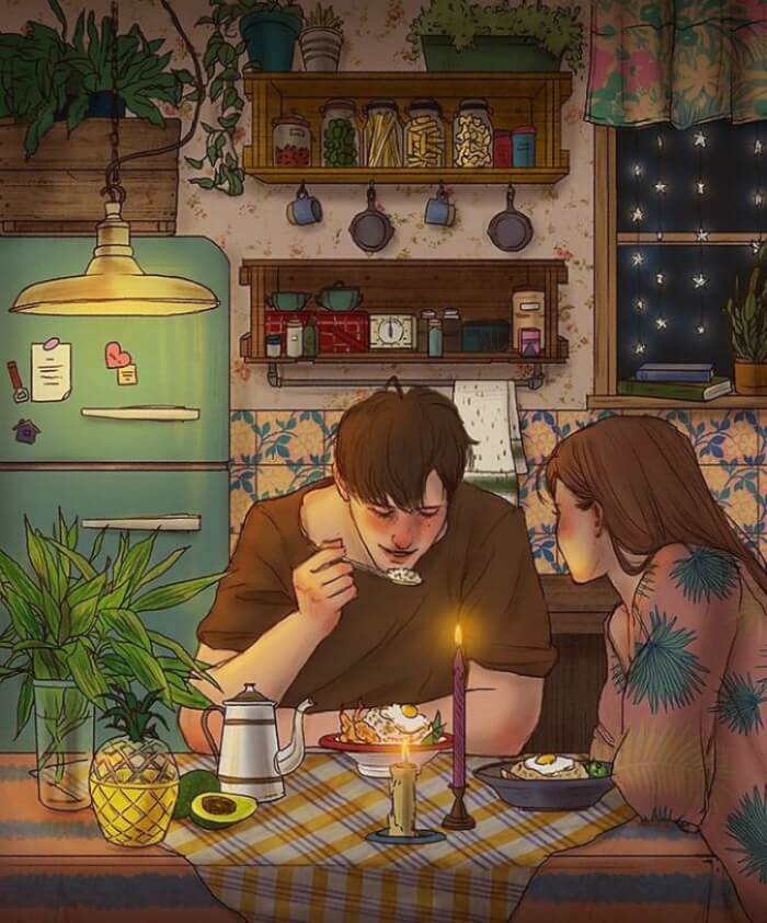 These 30 Sweet And Cute Moments Of Love By Korean Artist Will Tug At Your Heartstrings4 -These 20 Sweet And Cute Moments Of Love By Korean Artist Will Tug At Your Heartstrings