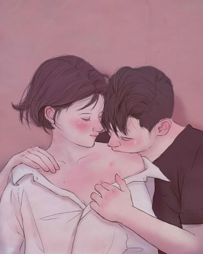 These 30 Sweet And Cute Moments Of Love By Korean Artist Will Tug At Your Heartstrings8 -These 20 Sweet And Cute Moments Of Love By Korean Artist Will Tug At Your Heartstrings