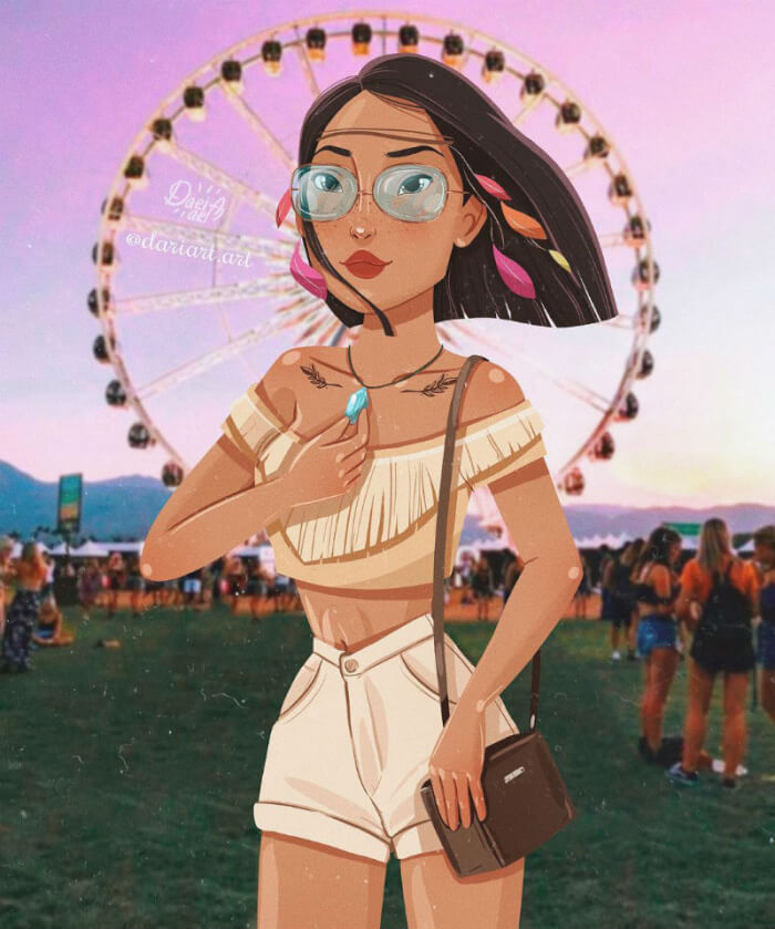 Lovely Fanarts Of Disney Princesses Wearing Modern Clothes