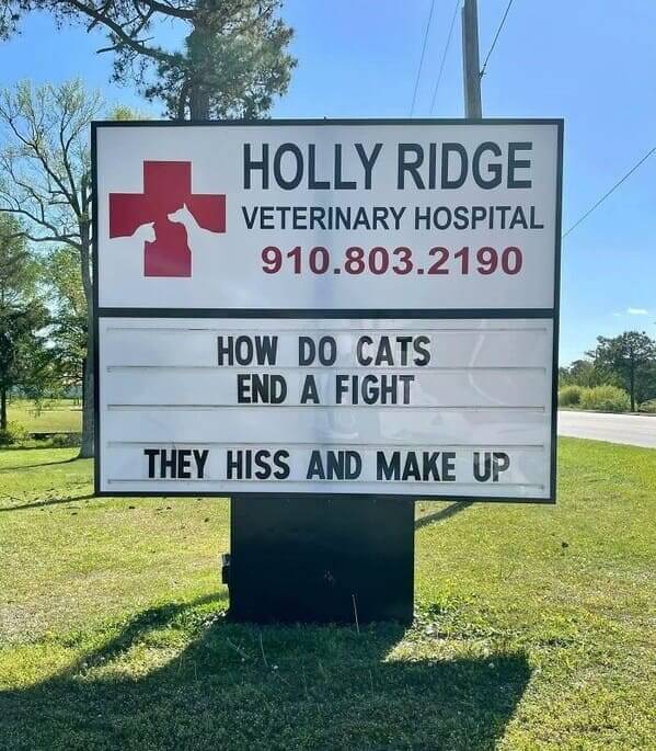 Vet Hospital Makes Funny And Creative Puns On Their Sign A Good Dose Of Humor For Every Passerby 9 -Vet Hospital Makes Funny And Creative Puns On Their Sign, A Good Dose Of Humor For Every Passerby