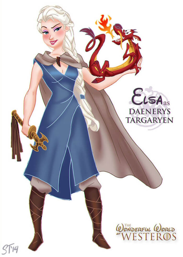 You Will Go Crazy For These Illustrations Of Female Disney Characters As &Quot;Game Of Thrones&Quot; Cast