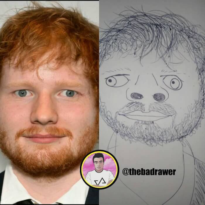 Hilarious Celebritys Portraits Drawn By This Artist Are Awfully Accurate 12 -This &Quot;Artist&Quot; Draws Awfully Accurate Portraits Of Famous People And They Will Crack You Up