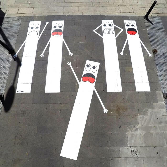 Artist Makes French Streets More Entertaining By Turning Crosswalks Into Works Of Art 11 -Artist Makes French Streets More Entertaining By Turning Crosswalks Into Works Of Art