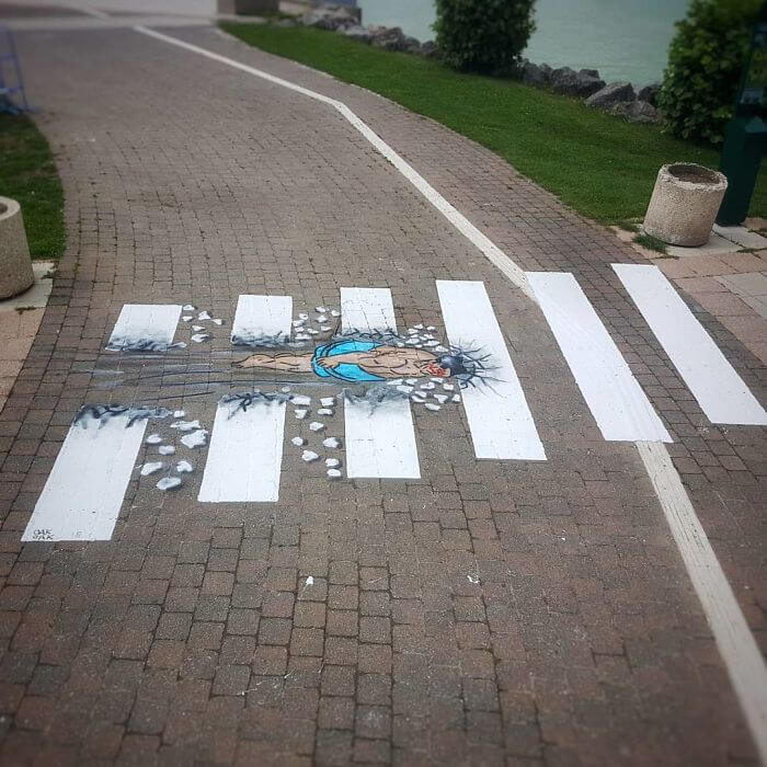 Artist Makes French Streets More Entertaining By Turning Crosswalks Into Works Of Art 12 -Artist Makes French Streets More Entertaining By Turning Crosswalks Into Works Of Art