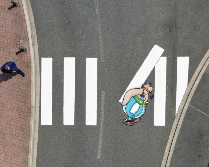 Artist Makes French Streets More Entertaining By Turning Crosswalks Into Works Of Art 15 -Artist Makes French Streets More Entertaining By Turning Crosswalks Into Works Of Art