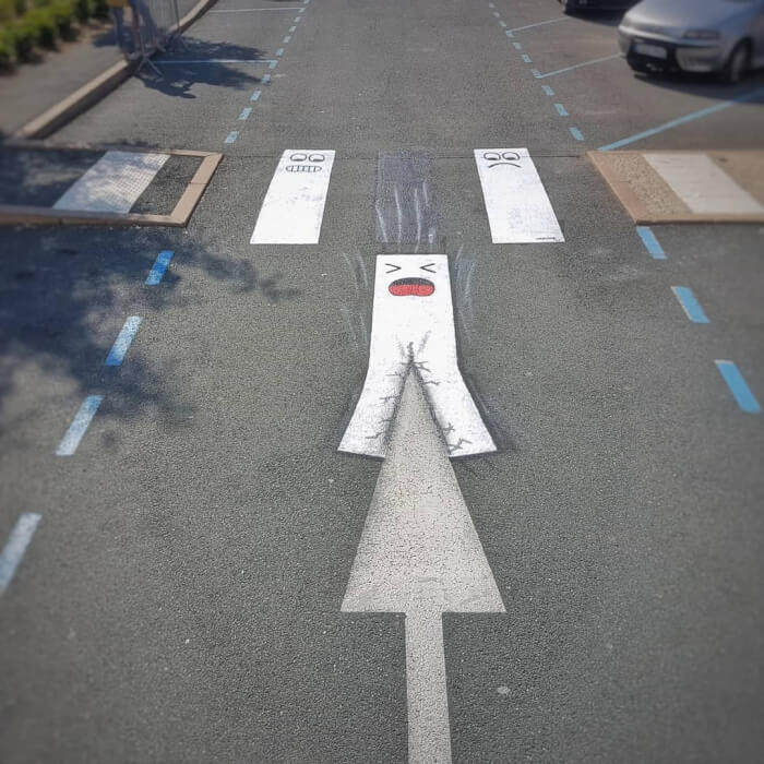 Artist Makes French Streets More Entertaining By Turning Crosswalks Into Works Of Art 18 -Artist Makes French Streets More Entertaining By Turning Crosswalks Into Works Of Art