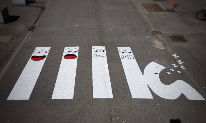 Artist Makes French Streets More Entertaining By Turning Crosswalks Into Works Of Art 19 -Artist Makes French Streets More Entertaining By Turning Crosswalks Into Works Of Art