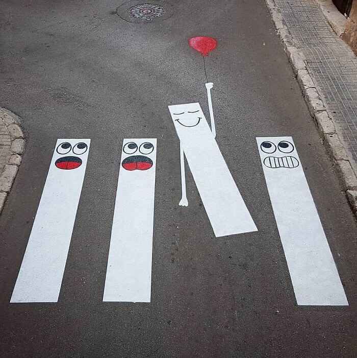 Artist Makes French Streets More Entertaining By Turning Crosswalks Into Works Of Art 2 -Artist Makes French Streets More Entertaining By Turning Crosswalks Into Works Of Art