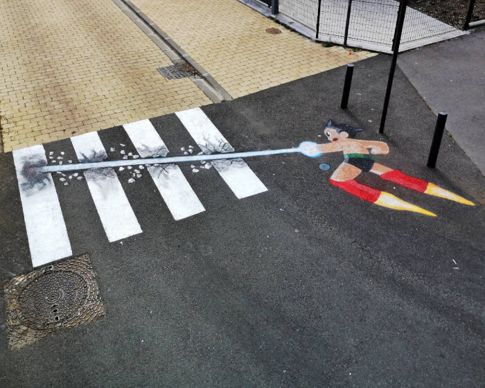 Artist Makes French Streets More Entertaining By Turning Crosswalks Into Works Of Art 20 -Artist Makes French Streets More Entertaining By Turning Crosswalks Into Works Of Art