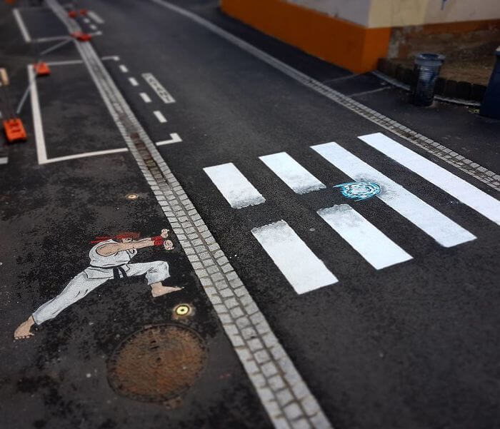 Artist Makes French Streets More Entertaining By Turning Crosswalks Into Works Of Art 3 -Artist Makes French Streets More Entertaining By Turning Crosswalks Into Works Of Art