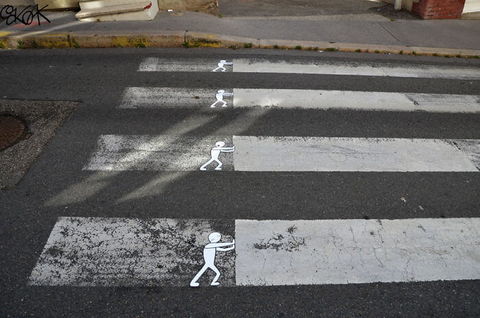 Artist Makes French Streets More Entertaining By Turning Crosswalks Into Works Of Art 4 -Artist Makes French Streets More Entertaining By Turning Crosswalks Into Works Of Art
