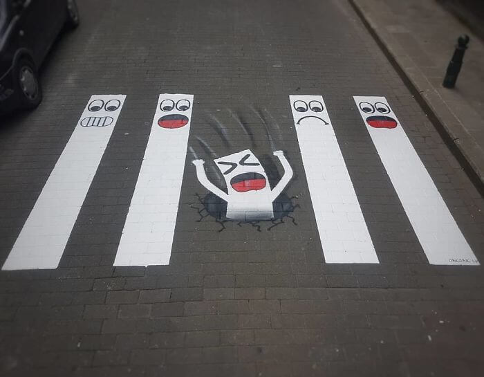 Artist Makes French Streets More Entertaining By Turning Crosswalks Into Works Of Art 9 -Artist Makes French Streets More Entertaining By Turning Crosswalks Into Works Of Art