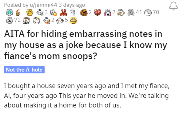 Snooping Fiances Mother Wont Stop Going Through This Womans Stuff So She Hides Weird Self Affirmations To Prank Her 1 -Snooping Fiancé'S Mother Won'T Stop Going Through This Woman'S Stuff So She Hides Weird Self-Affirmations To Prank Her