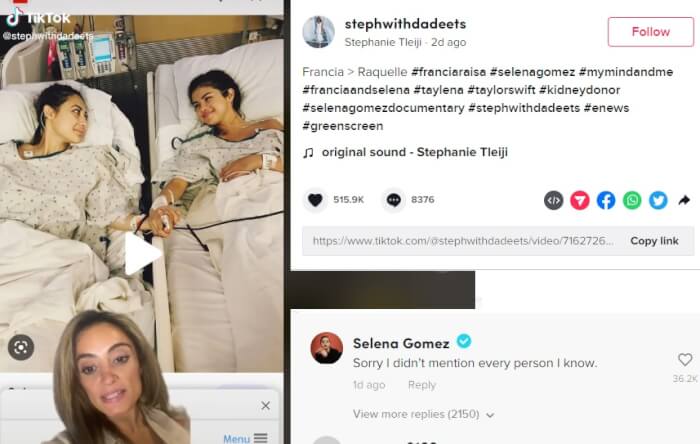 Selena 1 -Selena Gomez Shockingly Reacts To Allegations About Her Earning Fame From Taylor Swift And Being Ungrateful To Francia Raisa