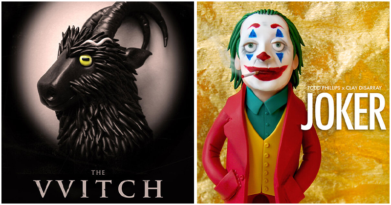 2084 -Artist Uses Clay Sculptures To Vividly Recreate Famous Horror Posters