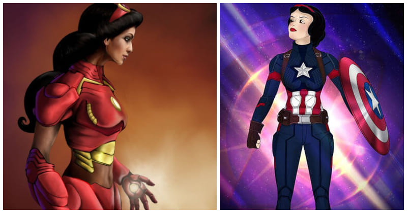 2110 -What If Favorite Disney Princesses Turned Into As Marvel Heroes?