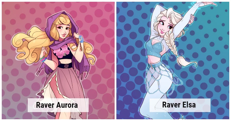 2675 -Disney Princesses As Attractive Ravers, Why Not?