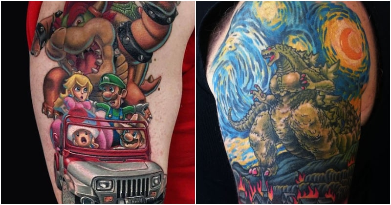 2787 -12 Pop Culture Tattoos That Combine Beloved Fandoms With Fine Art