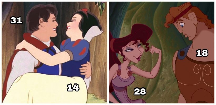 2810 -The Actual Age Of 14 Disney Couples Get Revealed, Which Can Blow You Away