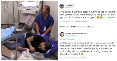 3074 -People Are Sharing Funny Stories Of New Dads Passing Out In The Delivery Room