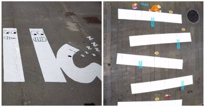 3304 -Artist Makes French Streets More Entertaining By Turning Crosswalks Into Works Of Art