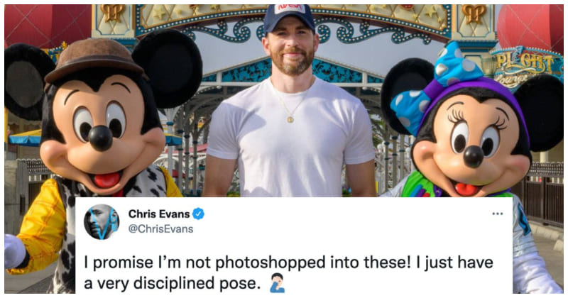 4819 -Out-Of-Context Pics Of Chris Evans Visiting Disneyland On The Upcoming Release Of “Lightyear”