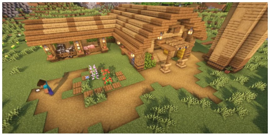 Simp Barn 3 -29 Minecraft Barn Ideas For 1.17: Beautiful, Functional Designs