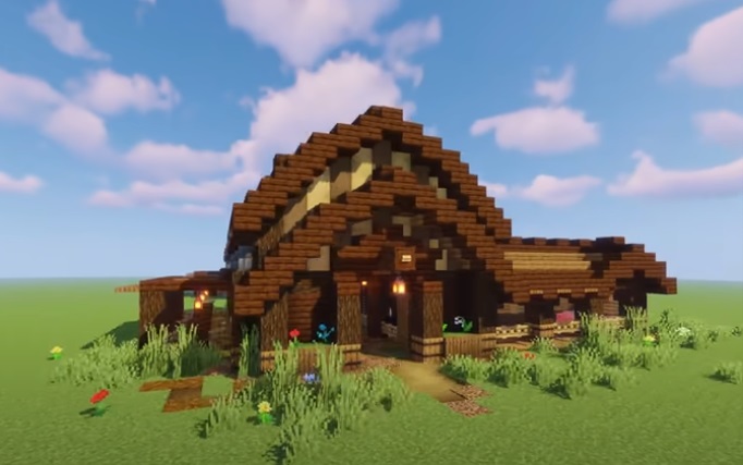 Spruce Barn -29 Minecraft Barn Ideas For 1.17: Beautiful, Functional Designs