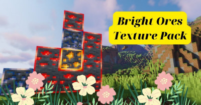 New Glowing Bright Ores Texture -New Glowing Bright Ores Texture Pack - How To Get Highlighted Ores In Minecraft