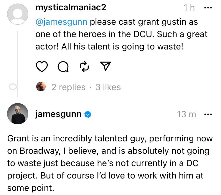 Dcu Boss James Gunn Wants To Work With Flash Actor Grant Gustin