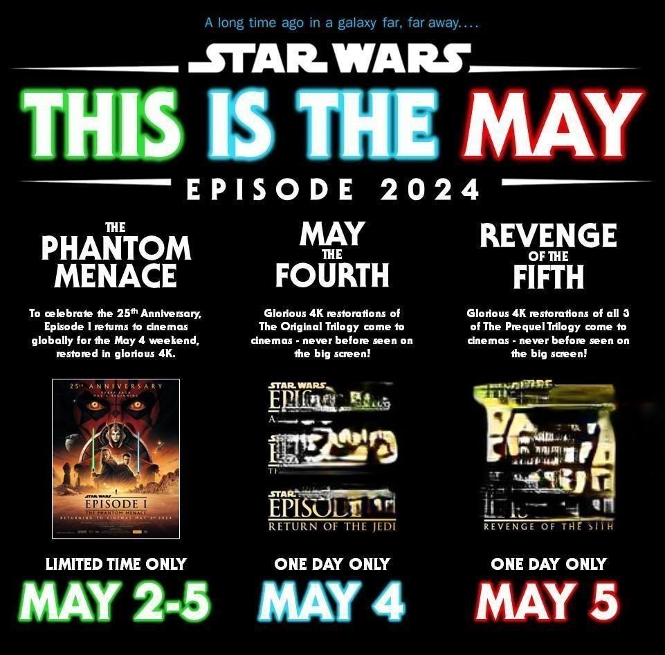 Star Wars Original &Amp; Prequel Trilogies Getting 4K Theatrical Restorations This May