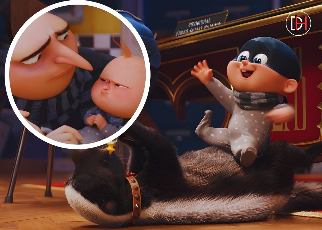 Despicable Me 4'S Cinemacon Footage Shows Gru Robbing An Elderly With His Son