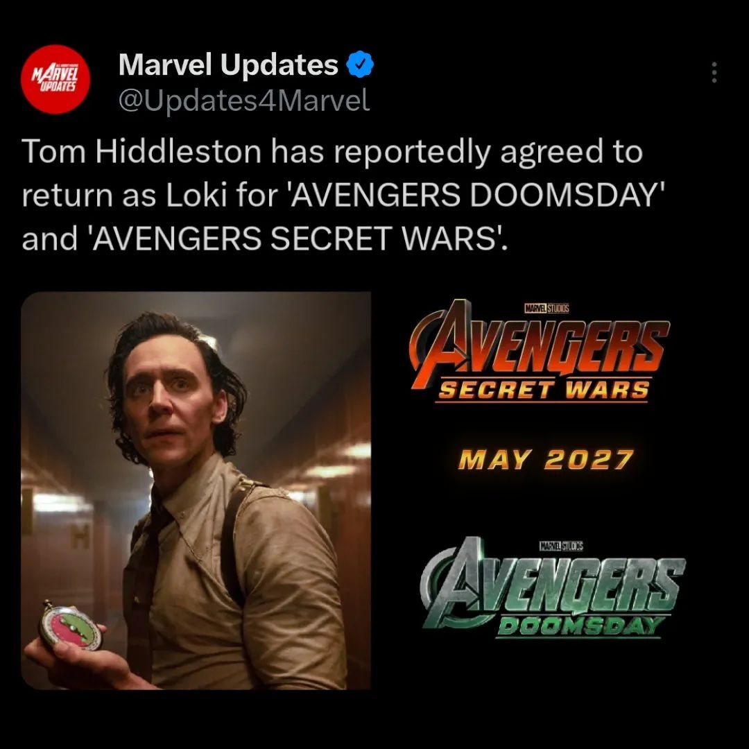 Tom Hiddleston Rumored To Return As Loki In Avengers: Doomsday And Avengers: Secret Wars