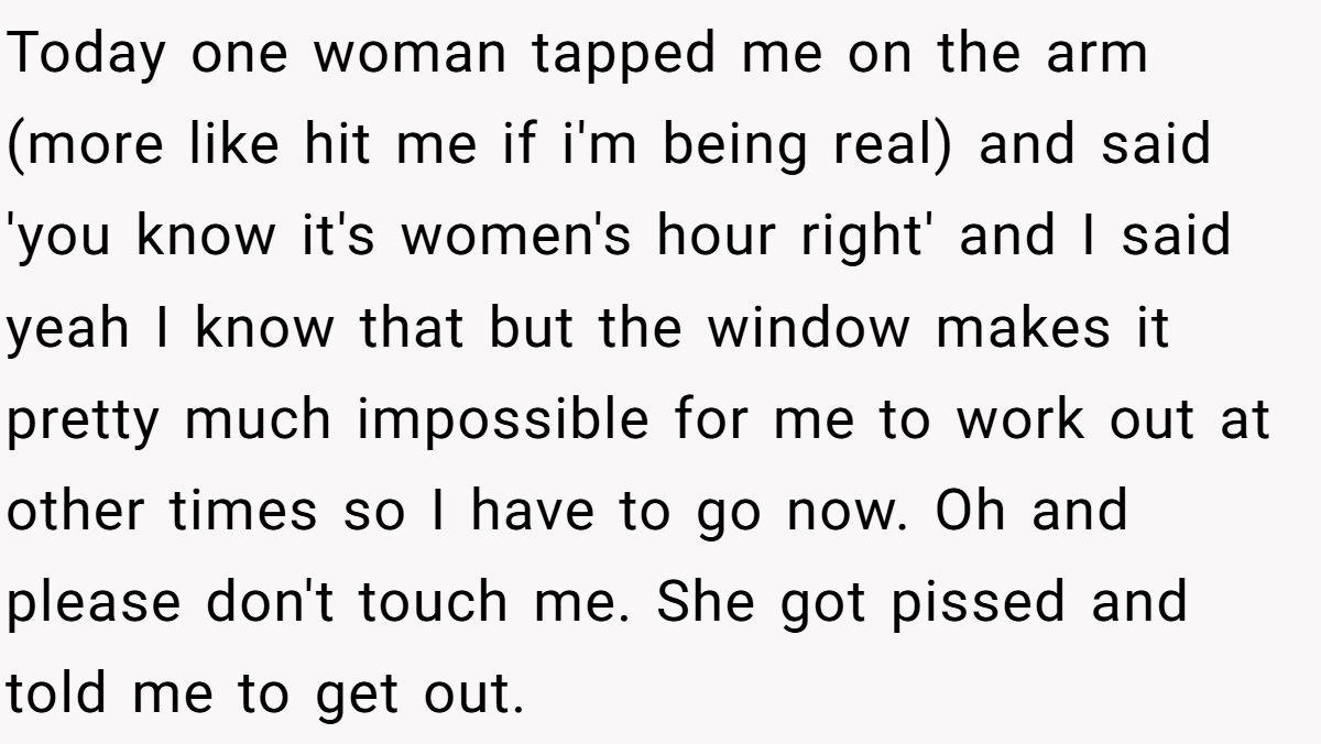 Man Goes To Gym During “Women’s Hour” At His Apartment—Gets Confronted And Told To Leave Generated by Aubtu.biz