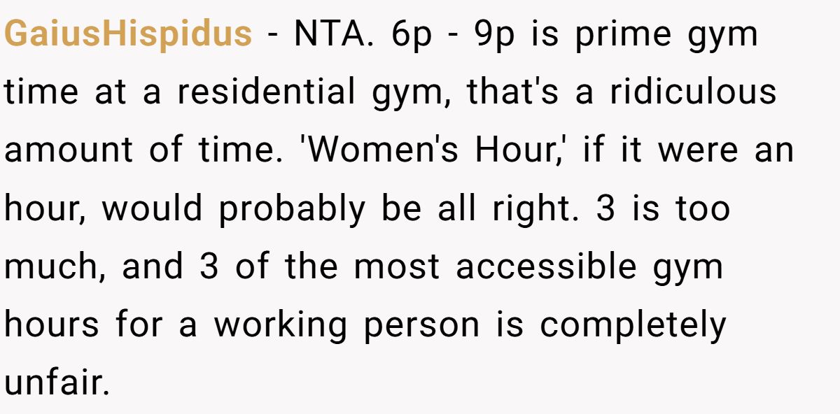 Man Goes To Gym During “Women’s Hour” At His Apartment—Gets Confronted And Told To Leave Generated by Aubtu.biz