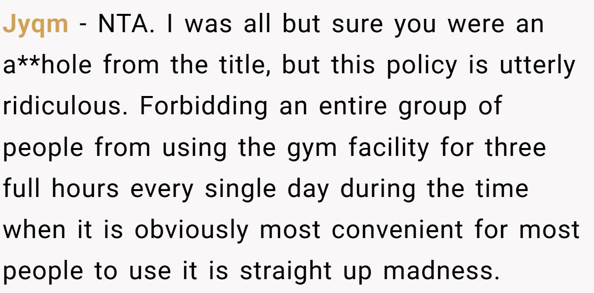Man Goes To Gym During “Women’s Hour” At His Apartment—Gets Confronted And Told To Leave Generated by Aubtu.biz