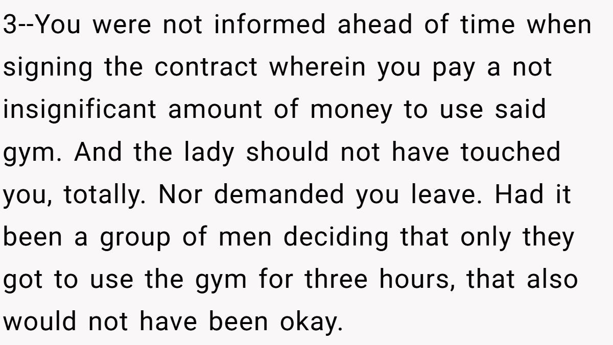 Man Goes To Gym During “Women’s Hour” At His Apartment—Gets Confronted And Told To Leave Generated by Aubtu.biz