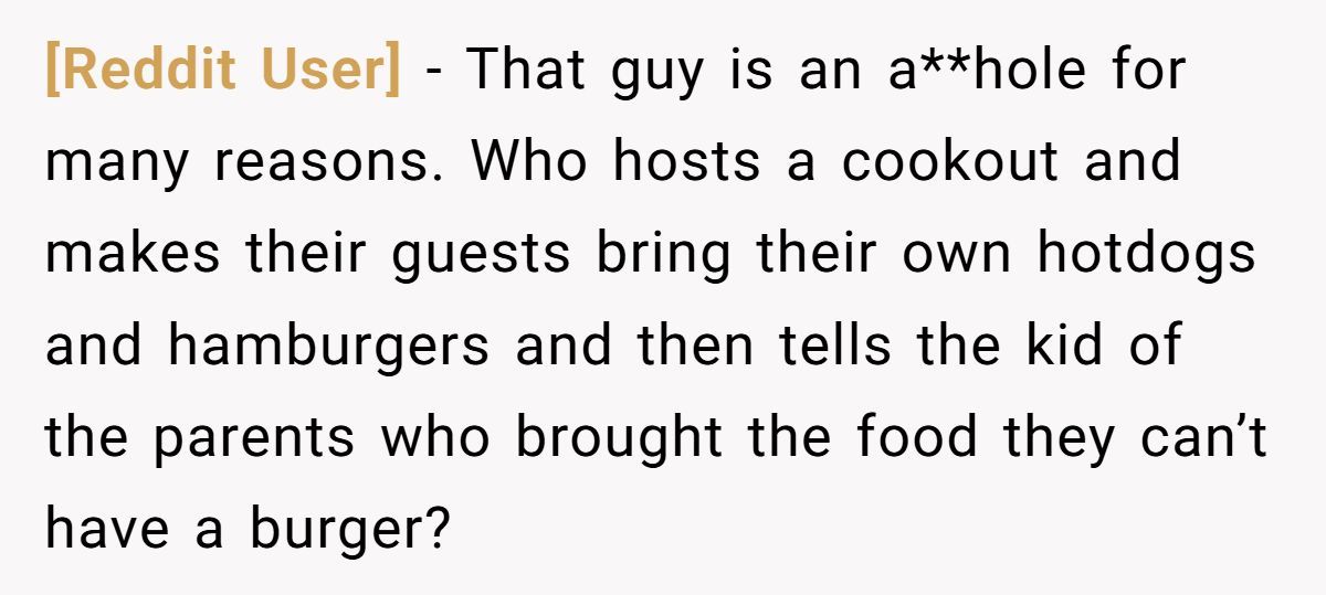 Mom Swaps Hot Dog For Burger At BBQ So Her Son Can Eat—Host Says She’s Banned From Future Parties Generated by Aubtu.biz