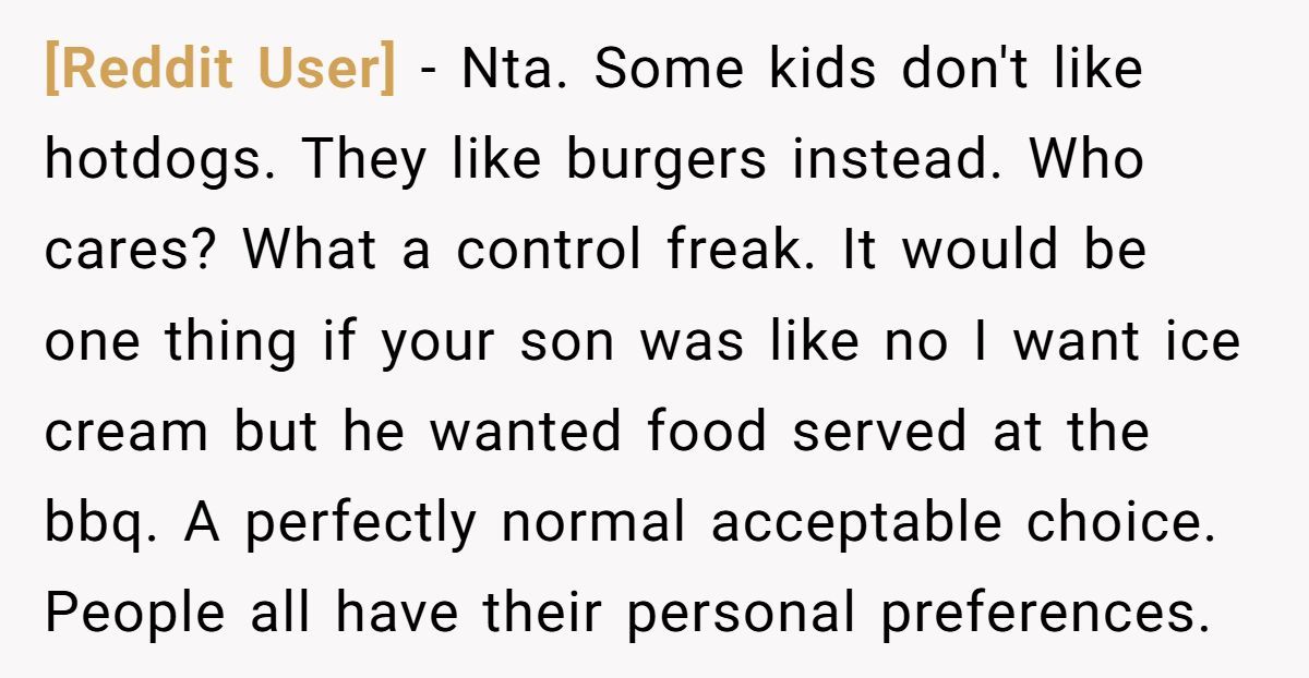 Mom Swaps Hot Dog For Burger At BBQ So Her Son Can Eat—Host Says She’s Banned From Future Parties Generated by Aubtu.biz