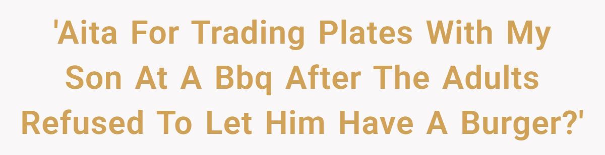 Mom Swaps Hot Dog For Burger At BBQ So Her Son Can Eat—Host Says She’s Banned From Future Parties Generated by Aubtu.biz