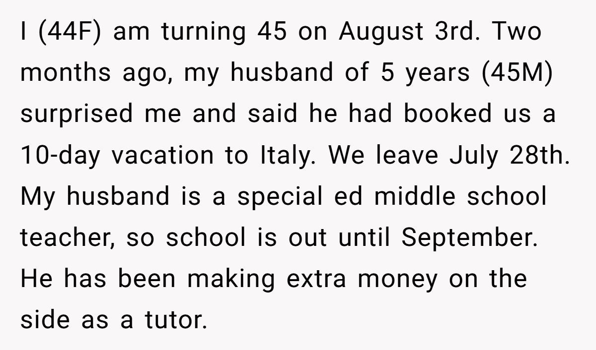 Husband Snaps After Wife Suggests More Cities On Their Trip—Then She Compares Him To Her Wealthy Ex Generated by Aubtu.biz