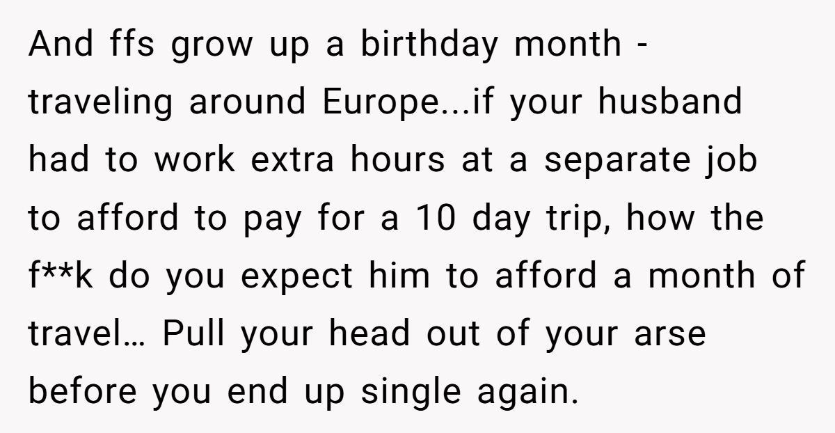 Husband Snaps After Wife Suggests More Cities On Their Trip—Then She Compares Him To Her Wealthy Ex Generated by Aubtu.biz