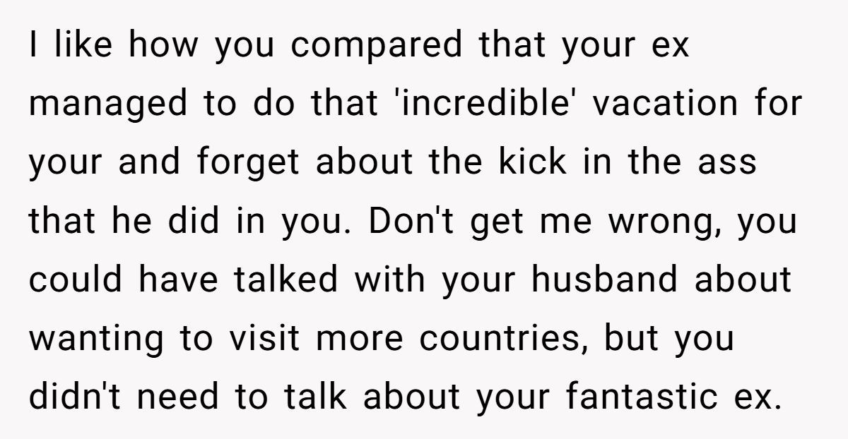 Husband Snaps After Wife Suggests More Cities On Their Trip—Then She Compares Him To Her Wealthy Ex Generated by Aubtu.biz